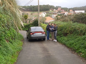 Miguel ngel Gonzlez, Lois Garca Carbalido e Raquel Fondo, na pista do Petn aos Seixos